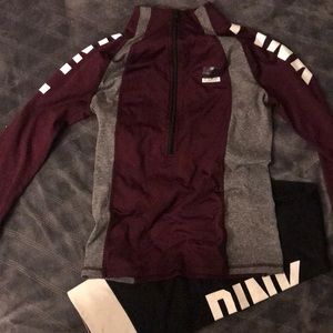 VS pink half zip / leggings set